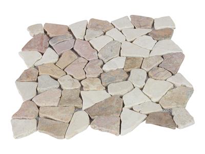Kerastone Wit/roodmix Brokstukken 30x30 - tegel - wit - kopen bij Mr Tegel