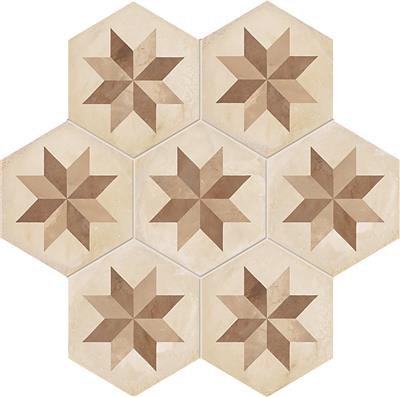 Marca Corona Terra 0403 Stella vers. C 25x21,6 Esagono tegel - kopen bij Mr Tegel