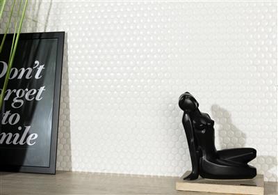 Intermatex Tech Penny White Gloss 29,1x31,5 - tegel - kopen bij Mr Tegel