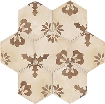 Marca Corona Terra 0409 Mix Giglio vers. C 25x21,6 Esagono tegel - kopen bij Mr Tegel
