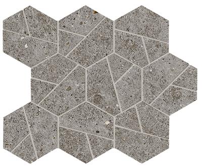 Atlas Concorde Boost Stone Smoke Matt 25x28,5 Mosaico Hex - tegel - kopen bij Mr Tegel