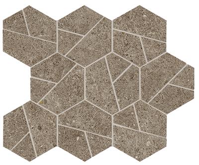 Atlas Concorde Boost Stone Clay Matt 25x28,5 Mosaico Hex - tegel - kopen bij Mr Tegel