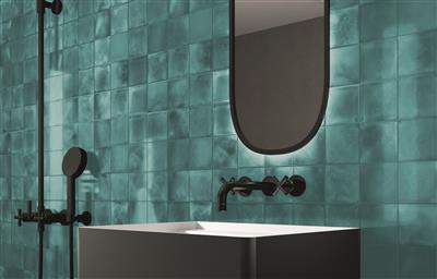 TMF Kasba KAG10125 Ocean Blue Glossy 9,7x9,7 29,7x29,7 - tegel - kopen bij Mr Tegel