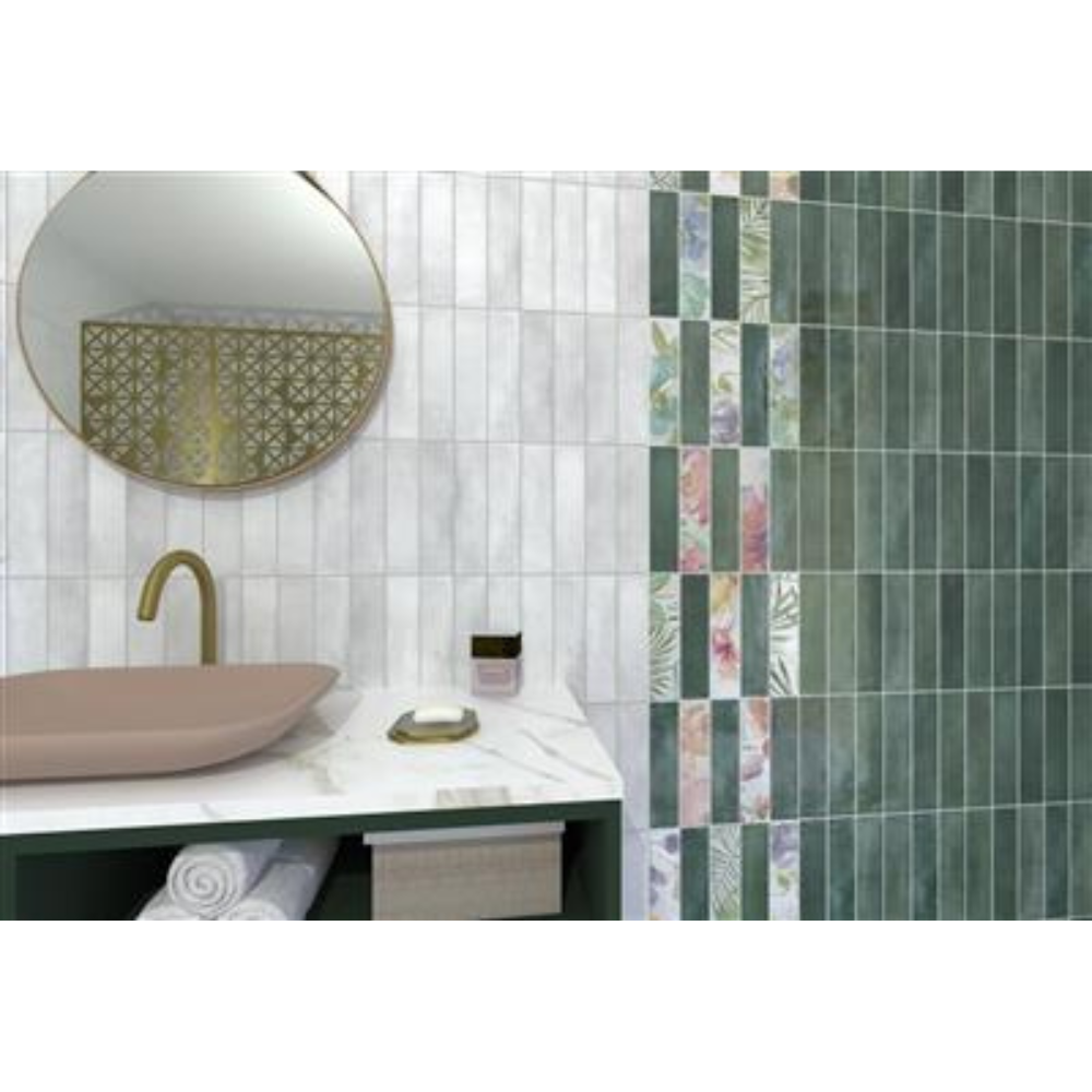 Durstone Imagine Green Glossy 6x25 - tegel - kopen bij Mr Tegel