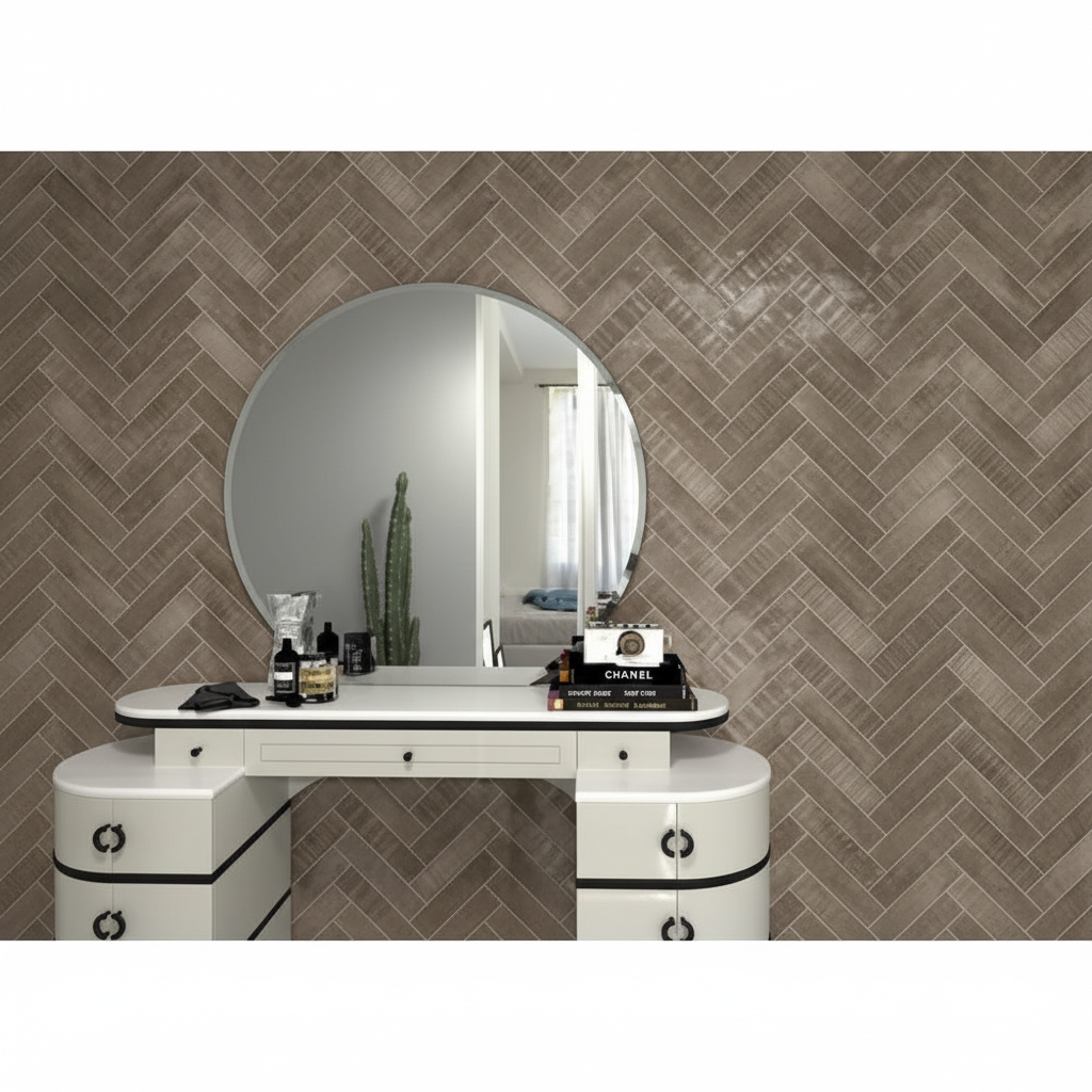 Durstone Imagine Taupe Glossy 6x25 - tegel - taupe - kopen bij Mr Tegel