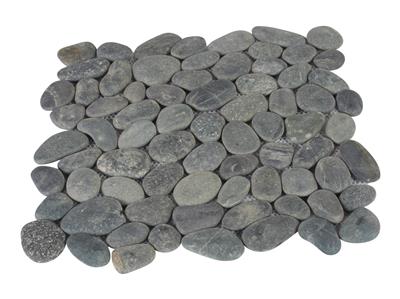 Kerastone Zwart Pebbles 30x30 - tegel - zwart - kopen bij Mr Tegel