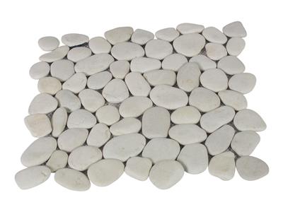 Kerastone Wit Pebbles 30x30 - tegel - wit - kopen bij Mr Tegel