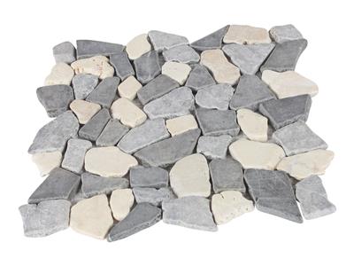 Kerastone Wit/grijsmix Brokstukken 30x30 - tegel - wit - kopen bij Mr Tegel
