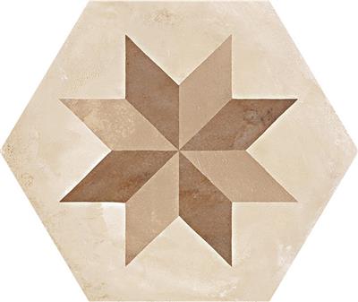 Marca Corona Terra 0403 Stella vers. C 25x21,6 Esagono tegel - kopen bij Mr Tegel