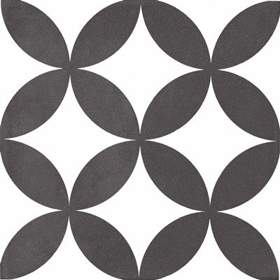Kerion Neocim Classic Fleur Noir 20x20 Décor - tegel - kopen bij Mr Tegel