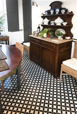 Kerion Neocim Classic Fleur Noir 20x20 Décor - tegel - kopen bij Mr Tegel