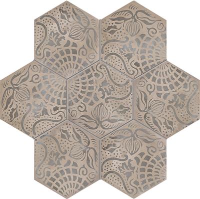 Marca Corona Terra 0402 Floreale vers. F 25x21,6 Esagono tegel - kopen bij Mr Tegel