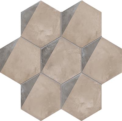 Marca Corona Terra 0396 Porzione vers. F 25x21,6 Esagono tegel - kopen bij Mr Tegel