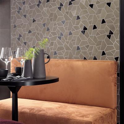 Atlas Concorde Boost Smoke Matt 25x28,5 Mosaico Hex Black - tegel - kopen bij Mr Tegel