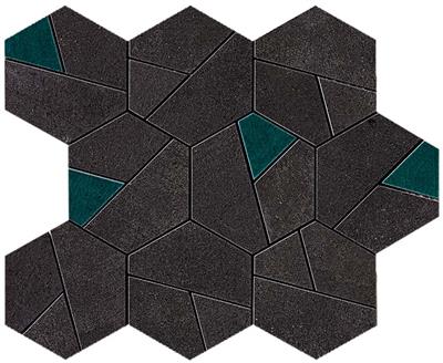 Atlas Concorde Boost Tarmac Matt 25x28,5 Mosaico Hex Jade - tegel - kopen bij Mr Tegel