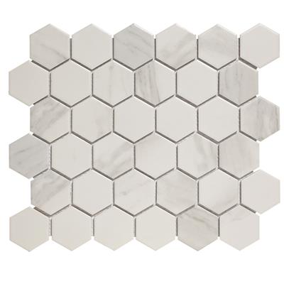 TMF Barcelona AMH13003 Carrara White Matt 5,1x5,9 27,8x32,5 Hexagon - tegel - kopen bij Mr Tegel