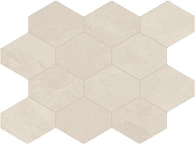 Unicom Starker Brazilian slate Oxford white Naturale 25x34 Hexagon - tegel - kopen bij Mr Tegel