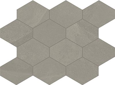 Unicom Starker Brazilian slate Silk grey Naturale 25x34 Hexagon - tegel - kopen bij Mr Tegel