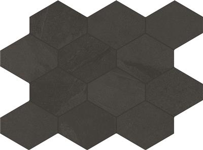 Unicom Starker Brazilian slate Rail black Naturale 25x34 Hexagon - tegel - kopen bij Mr Tegel