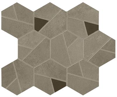 Atlas Concorde Boost Pro Taupe Matt 25x28,5 Mosaico Hex Coffee - tegel - taupe - kopen bij Mr Tegel