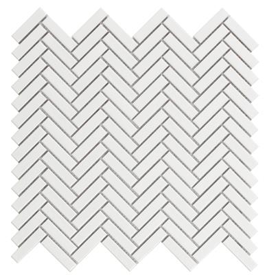 Intermatex Tech Chevron White Gloss 27,7x28,3 (1,2x4,8) - tegel - kopen bij Mr Tegel