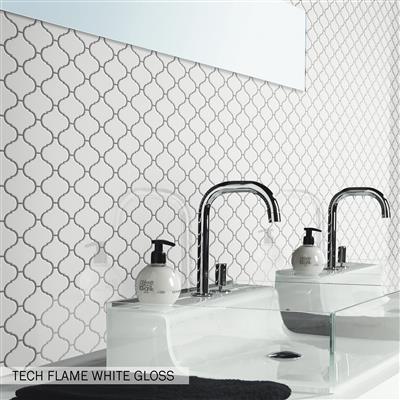 Intermatex Tech Flame White Gloss 24,6x28 (7,8x7,4) - tegel - kopen bij Mr Tegel