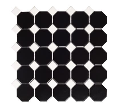 Intermatex Tech Octogon Black Matt 29,5x29,5 - tegel - kopen bij Mr Tegel