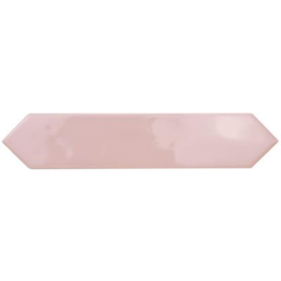 Steenbok Rustic Spike Pink Glossy 5x25 - tegel - kopen bij Mr Tegel