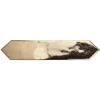 Steenbok Rustic Spike Gold Glossy 5x25 - tegel - kopen bij Mr Tegel