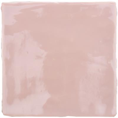 Steenbok Rustic Handmade Pink Glossy 13x13 - tegel - kopen bij Mr Tegel