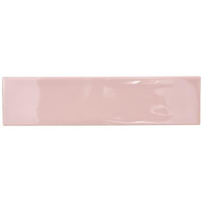 Steenbok Rustic Stripe Pink Glossy 7,5x30 - tegel - kopen bij Mr Tegel