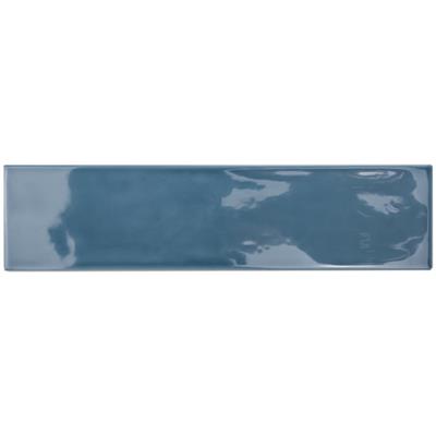 Steenbok Rustic Stripe Dark Blue Glossy 7,5x30 - tegel - kopen bij Mr Tegel