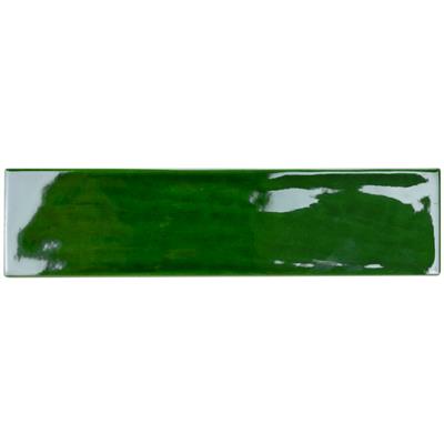 Steenbok Rustic Stripe Copper Green Glossy 7,5x30 - tegel - kopen bij Mr Tegel