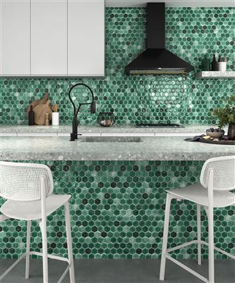 Intermatex Tech Mykonos Emerald 27x31,2 (5,7x5) - tegel - kopen bij Mr Tegel
