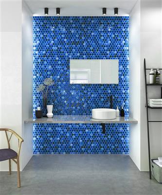 Intermatex Tech Mykonos Blue 27x31,2 (5,7x5) - tegel - kopen bij Mr Tegel