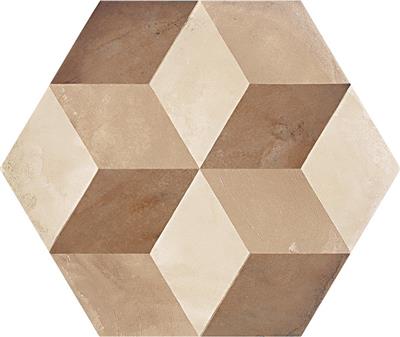 Marca Corona Terra 0399 Cubo vers. C 25x21,6 Esagono tegel - kopen bij Mr Tegel