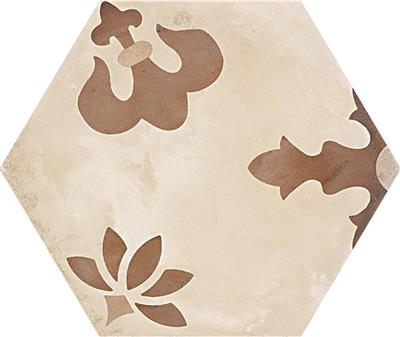 Marca Corona Terra 0409 Mix Giglio vers. C 25x21,6 Esagono tegel - kopen bij Mr Tegel