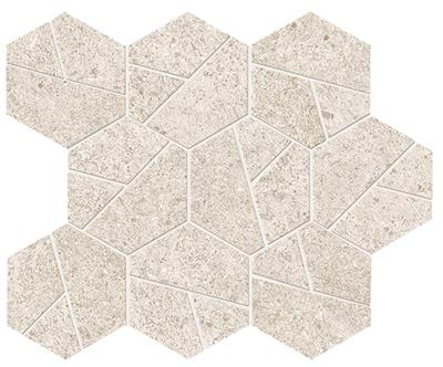 Atlas Concorde Boost Stone White Matt 25x28,5 Mosaico Hex - tegel - kopen bij Mr Tegel