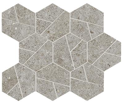 Atlas Concorde Boost Stone Grey Matt 25x28,5 Mosaico Hex - tegel - kopen bij Mr Tegel