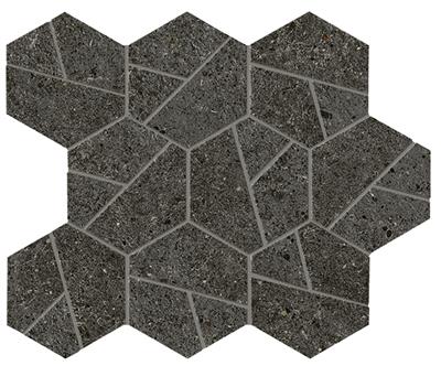 Atlas Concorde Boost Stone Tarmac Matt 25x28,5 Mosaico Hex - tegel - kopen bij Mr Tegel