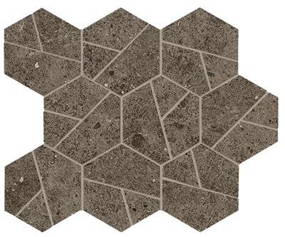 Atlas Concorde Boost Stone Tobacco Matt 25x28,5 Mosaico Hex - tegel - kopen bij Mr Tegel