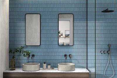 Intermatex Tech Linea Teal 28,4x29,6 (1,2x9,2) - tegel - kopen bij Mr Tegel