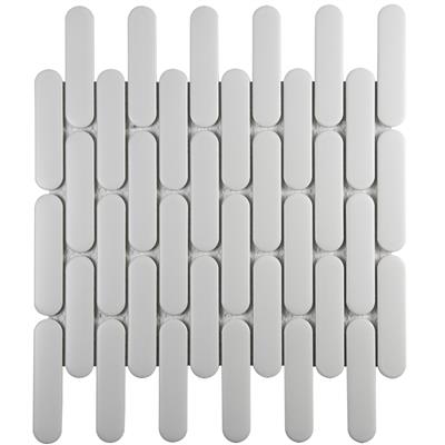 TMF Sevilla SEO23140 White Matt 2,3x9,8 30x30 Oval Finger - tegel - kopen bij Mr Tegel