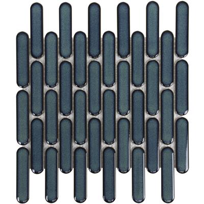 TMF Sevilla SEO23625 Azure Blue speckle Glossy 2,3x9,8 30x30 Oval Finger tegel - kopen bij Mr Tegel
