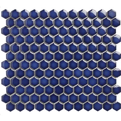 TMF Barcelona AFH23700 Cobalt Blue Glossy 2,3x2,6 26x30 Hexagon - tegel - kopen bij Mr Tegel