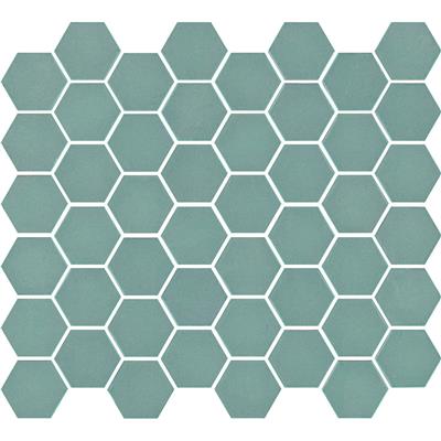 TMF Valencia VAL25M Turquoise Matt 4,3x4,9 27,8x32,5 Hexagon Glas - tegel - kopen bij Mr Tegel