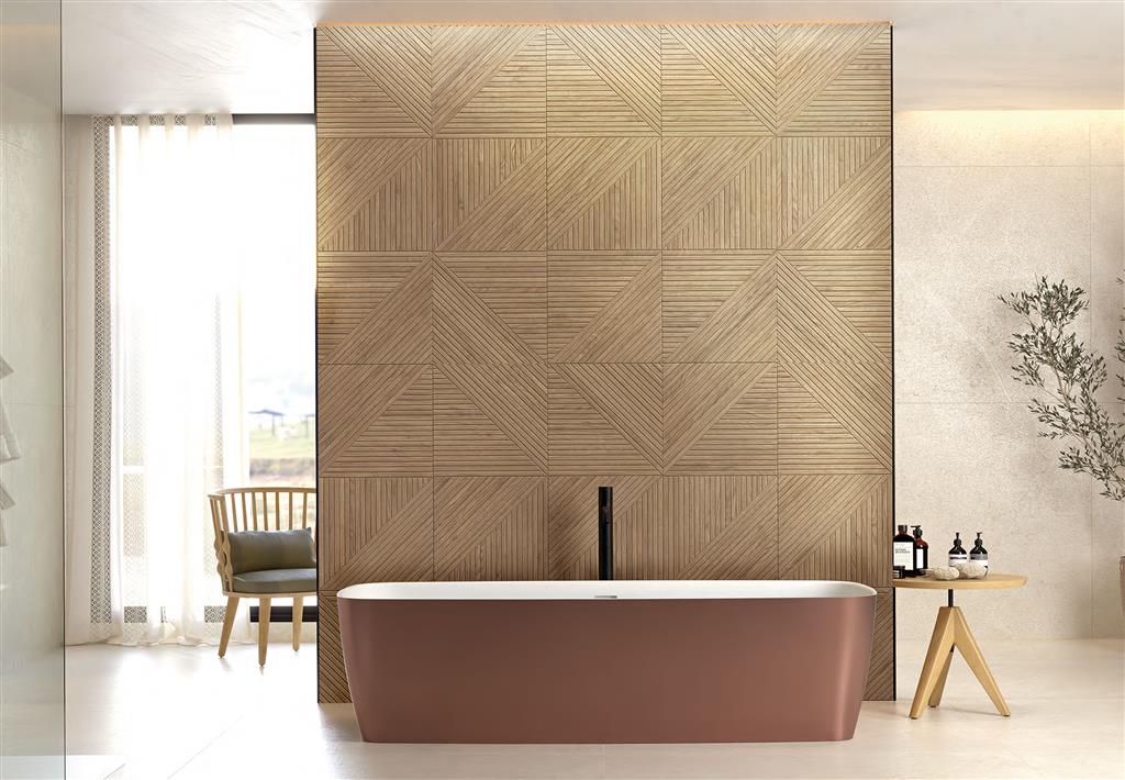 Cifre Geometric Oak Mate 40x120 (R) - tegel - kopen bij Mr Tegel